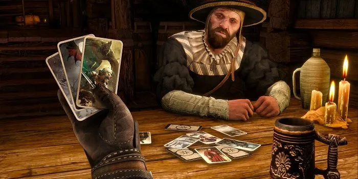 Hình ảnh Gwent, mini-game nổi tiếng trong The Witcher 3, một phần làm nên thành công của tựa game