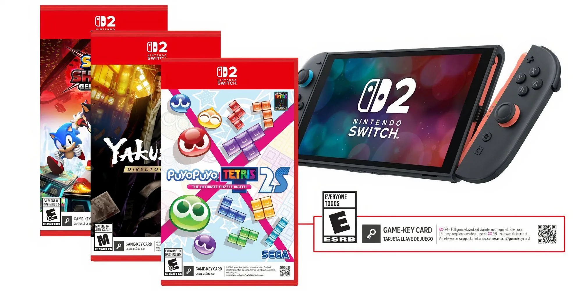 Hình ảnh mô tả các Thẻ Khóa game (Key Cards) dành cho Nintendo Switch 2, chủ đề gây tranh cãi về định dạng vật lý mới.