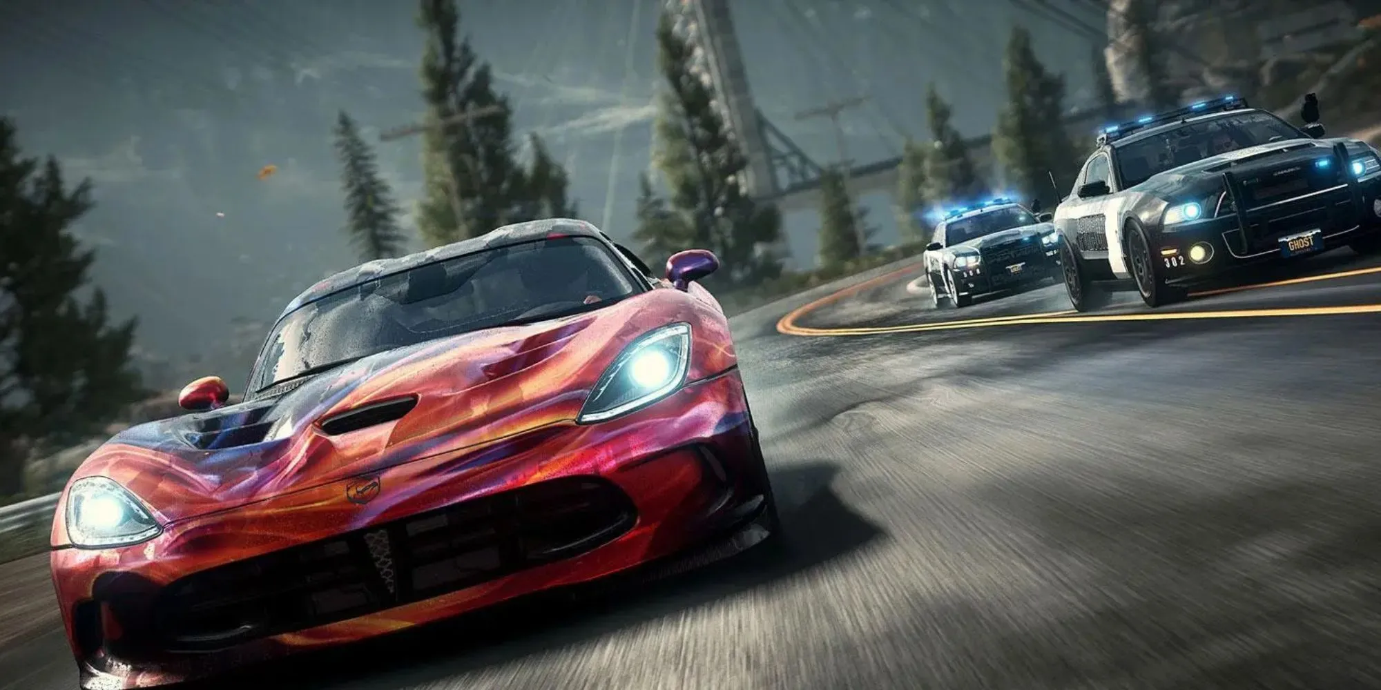 Hình ảnh Need for Speed Rivals, game tập trung vào cuộc đối đầu giữa cảnh sát và tay đua
