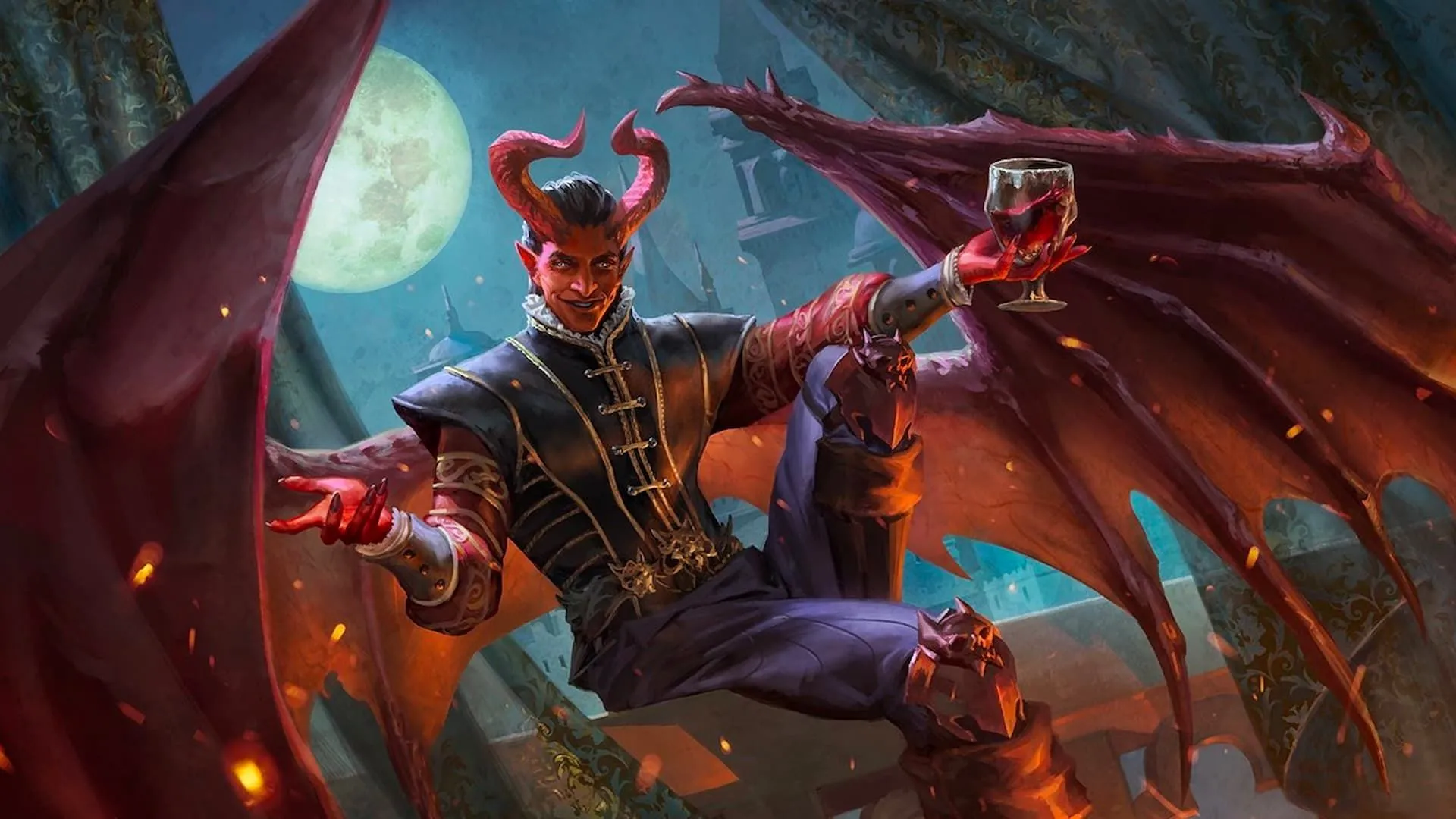 Hình ảnh nhân vật Raphael trong Baldur's Gate 3 với vẻ ngoài ma quỷ