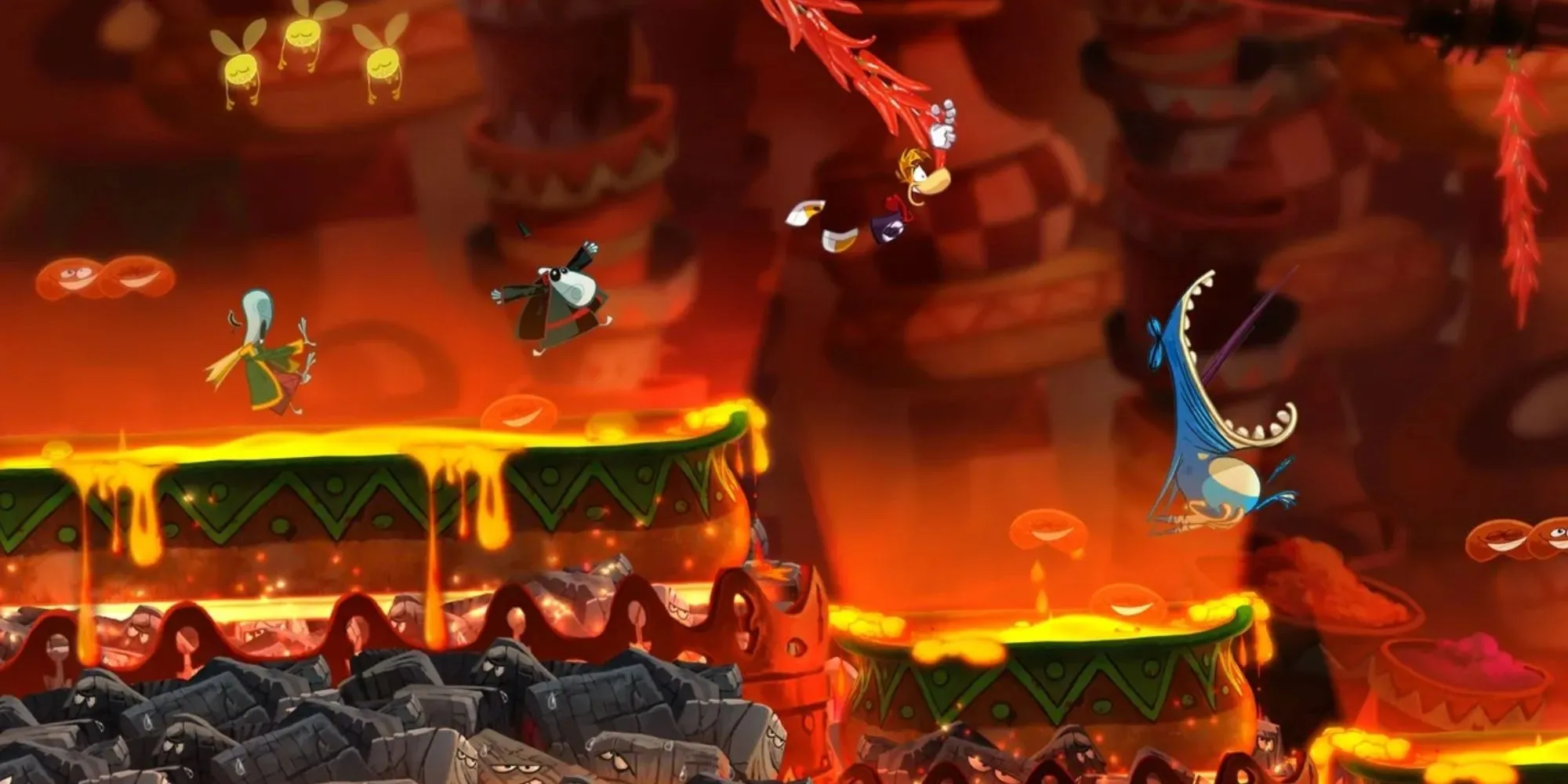 Hình ảnh phong cách nghệ thuật độc đáo của game Rayman Origins