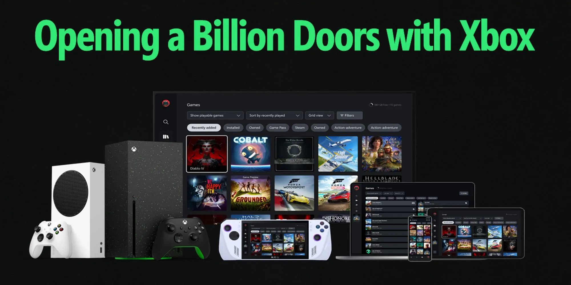 Hình ảnh rò rỉ giao diện Xbox mới hiển thị tab Steam trên nhiều thiết bị