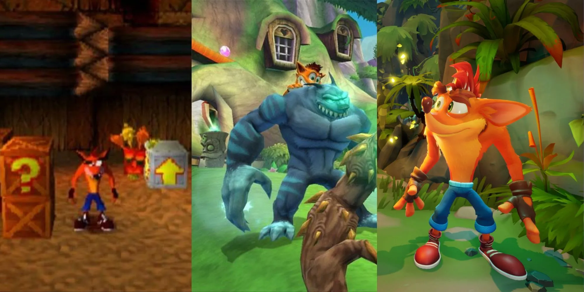 Hình ảnh tổng hợp các phiên bản Crash Bandicoot
