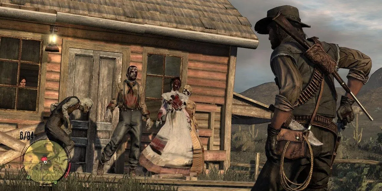 John Marston đối đầu zombie trong DLC Undead Nightmare của Red Dead Redemption