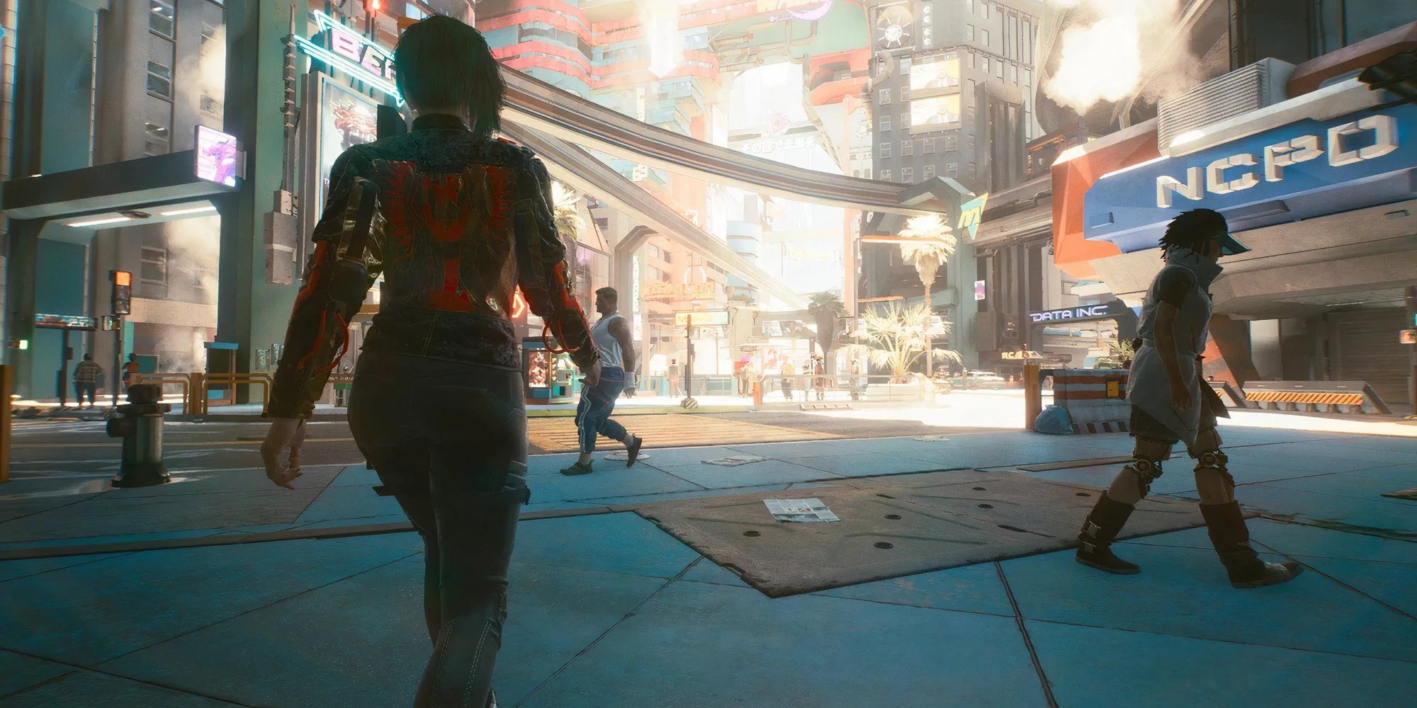 Khám phá Night City trong Cyberpunk 2077.