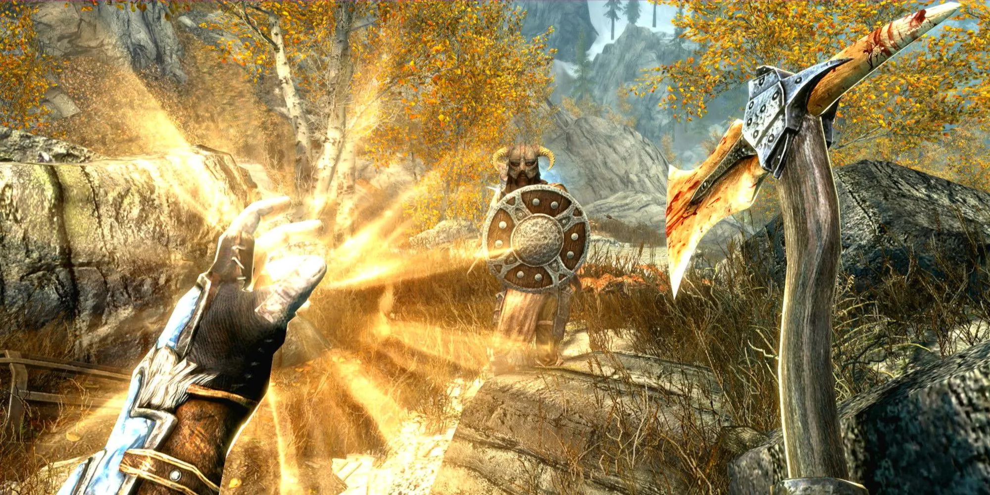 Khám phá thế giới mở rộng lớn của Skyrim mà không có giao diện HUD