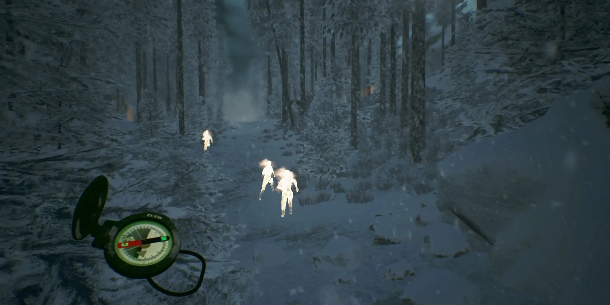 Khung cảnh núi tuyết lạnh lẽo trong game kinh dị Kholat