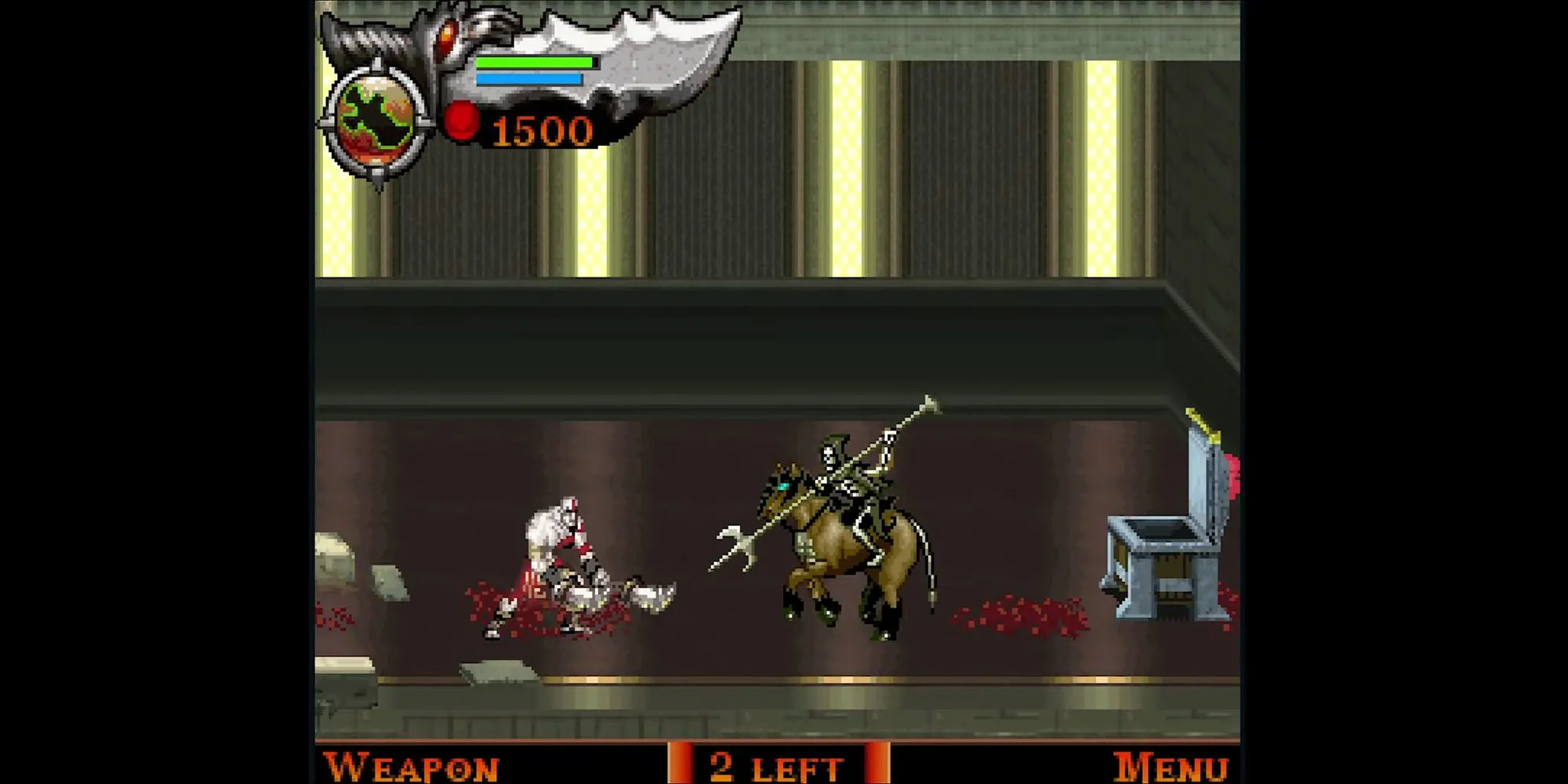 Kratos trong God of War Betrayal phiên bản Java ME với đồ họa 2D