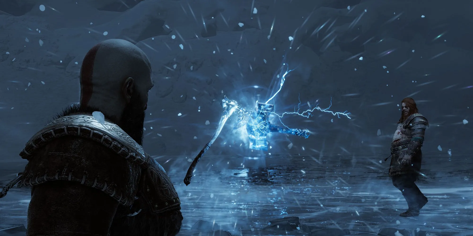Kratos và Atreus đối mặt với hiểm nguy trong thế giới tuyết phủ của God of War Ragnarok