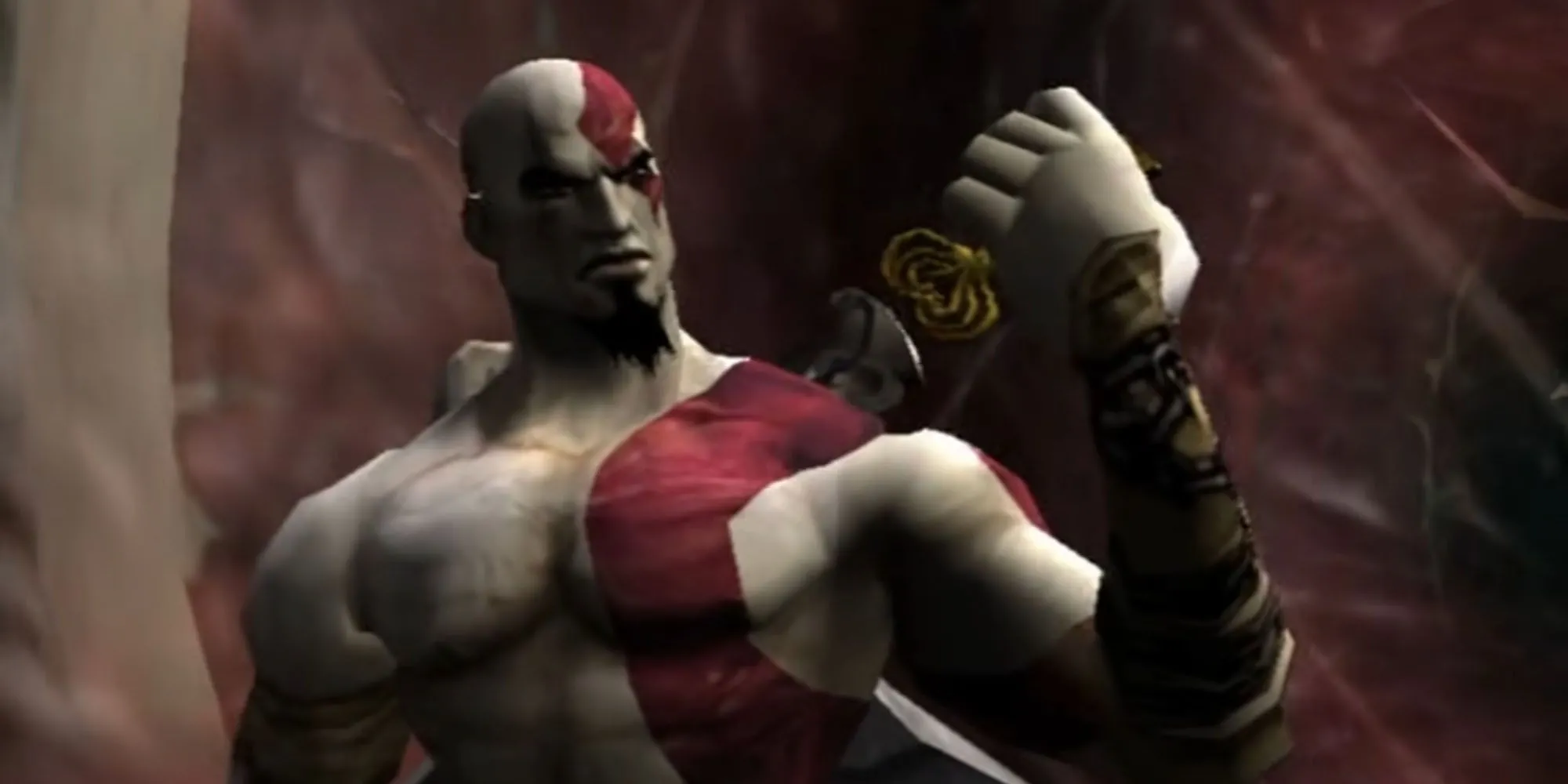 Kratos với cặp Blades of Chaos huyền thoại trong God of War 2005 trên PS2