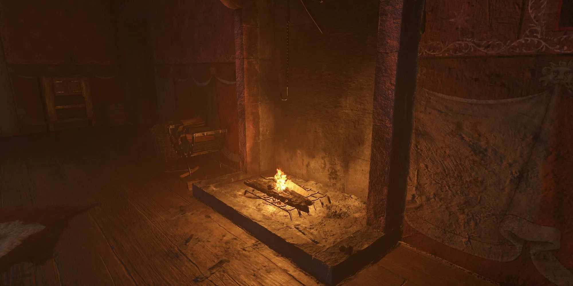 Lò sưởi thứ hai phía trên kho chứa đồ ở khu Maiden trong Kingdom Come Deliverance 2