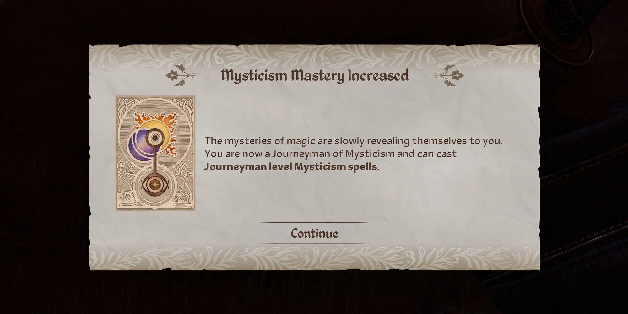 Màn hình hiển thị cấp độ Kỹ năng đạt bậc Mastery trong Oblivion Remastered