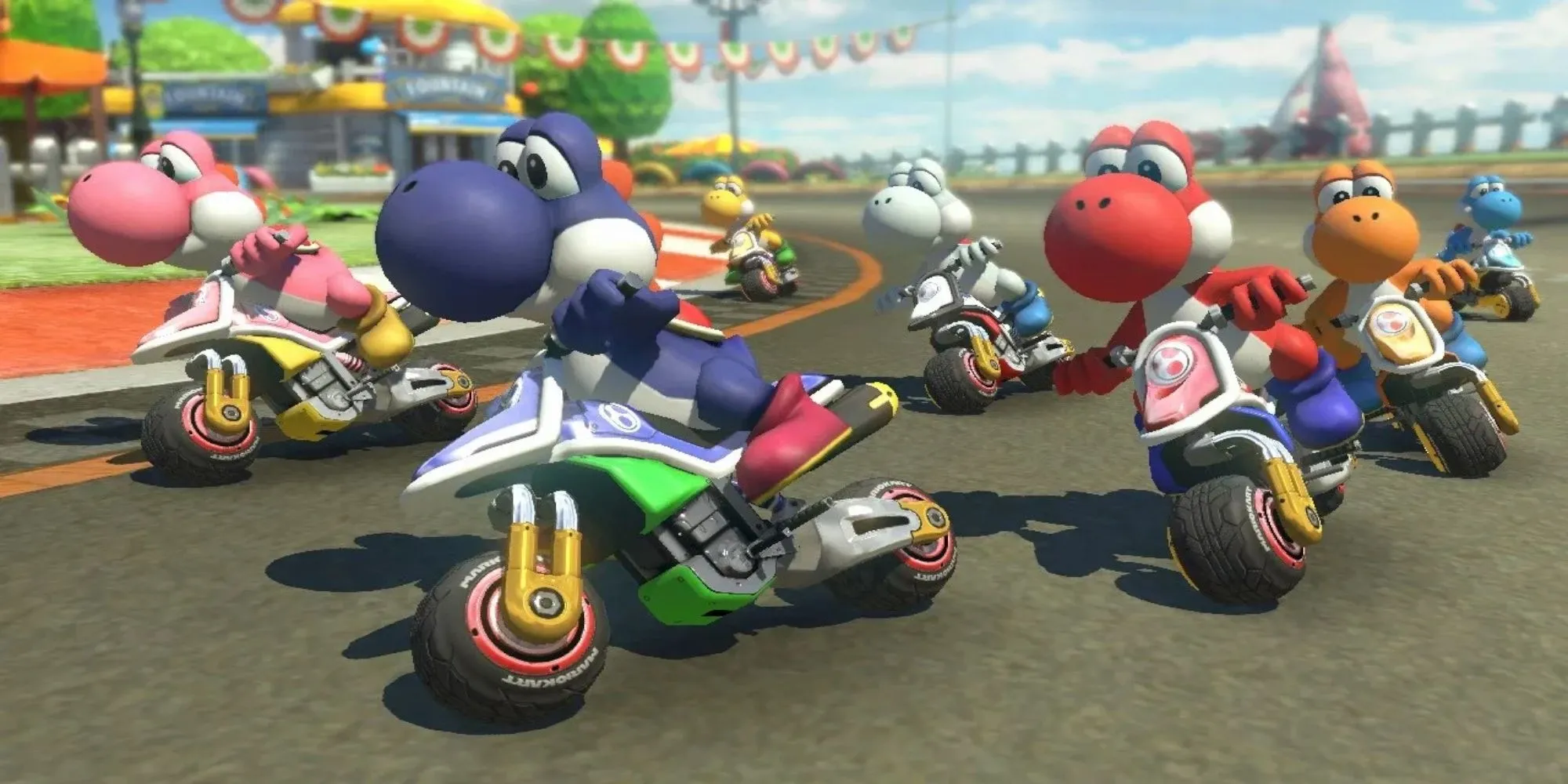 Mario và bạn bè tham gia cuộc đua kart vui nhộn trong Mario Kart 8 Deluxe, game đua xe co-op hàng đầu