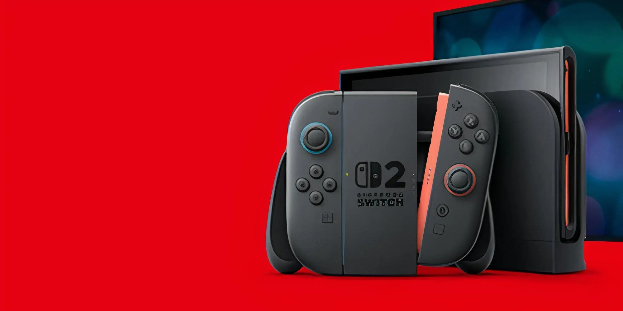 Máy chơi game Nintendo Switch 2 màu đỏ ở chế độ cầm tay