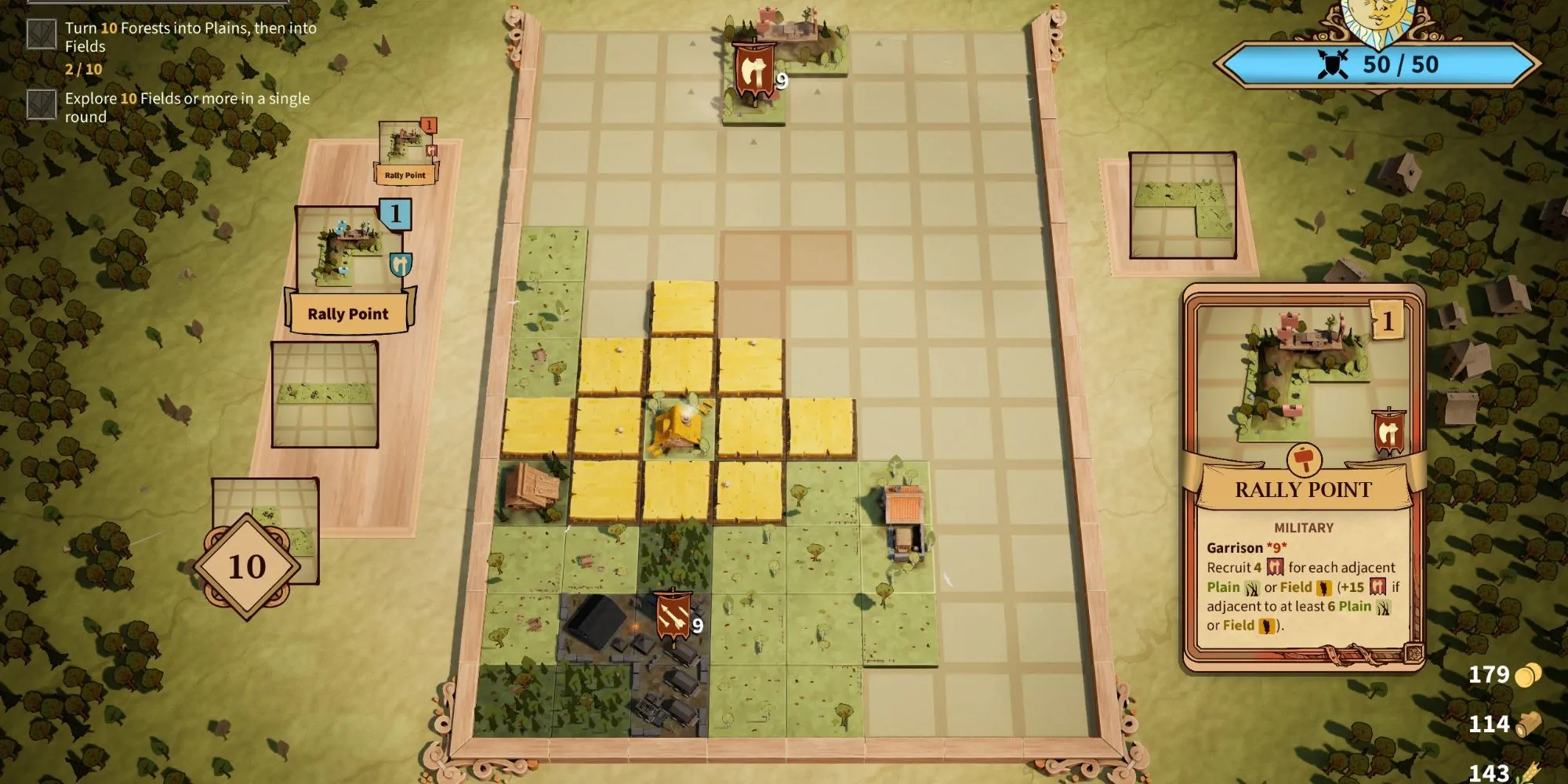 Minh họa hệ thống synergy trong game Drop Duchy