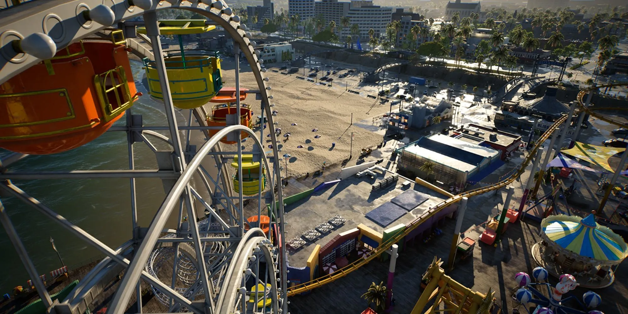 InZOI Loại Bỏ Denuvo: Ưu Tiên Mod và Lắng Nghe Game Thủ 1 Mô phỏng cầu tàu Santa Monica trong game InZOI với đồ họa chi tiết