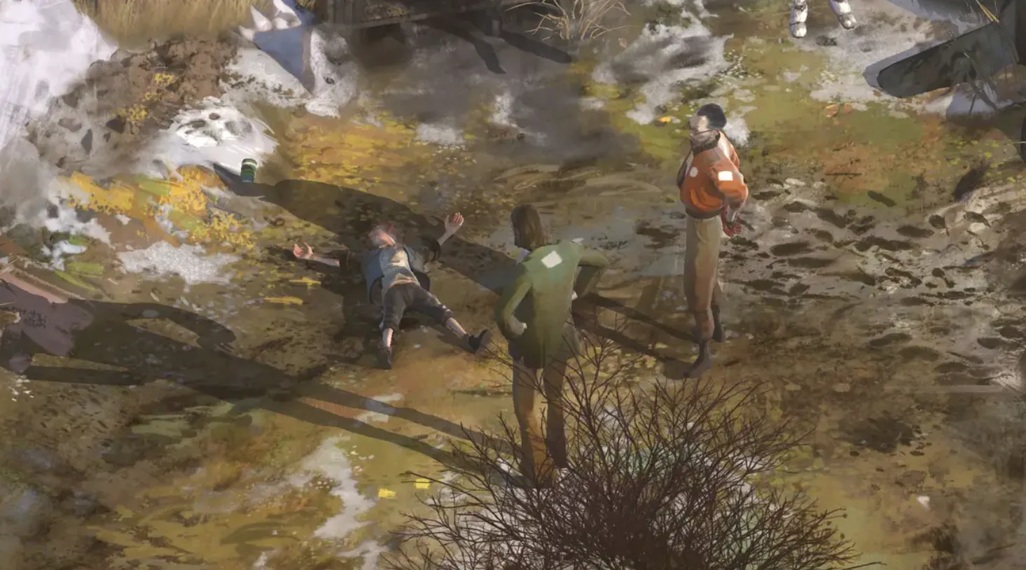 Một cảnh gameplay trong Disco Elysium với hộp thoại đặc trưng