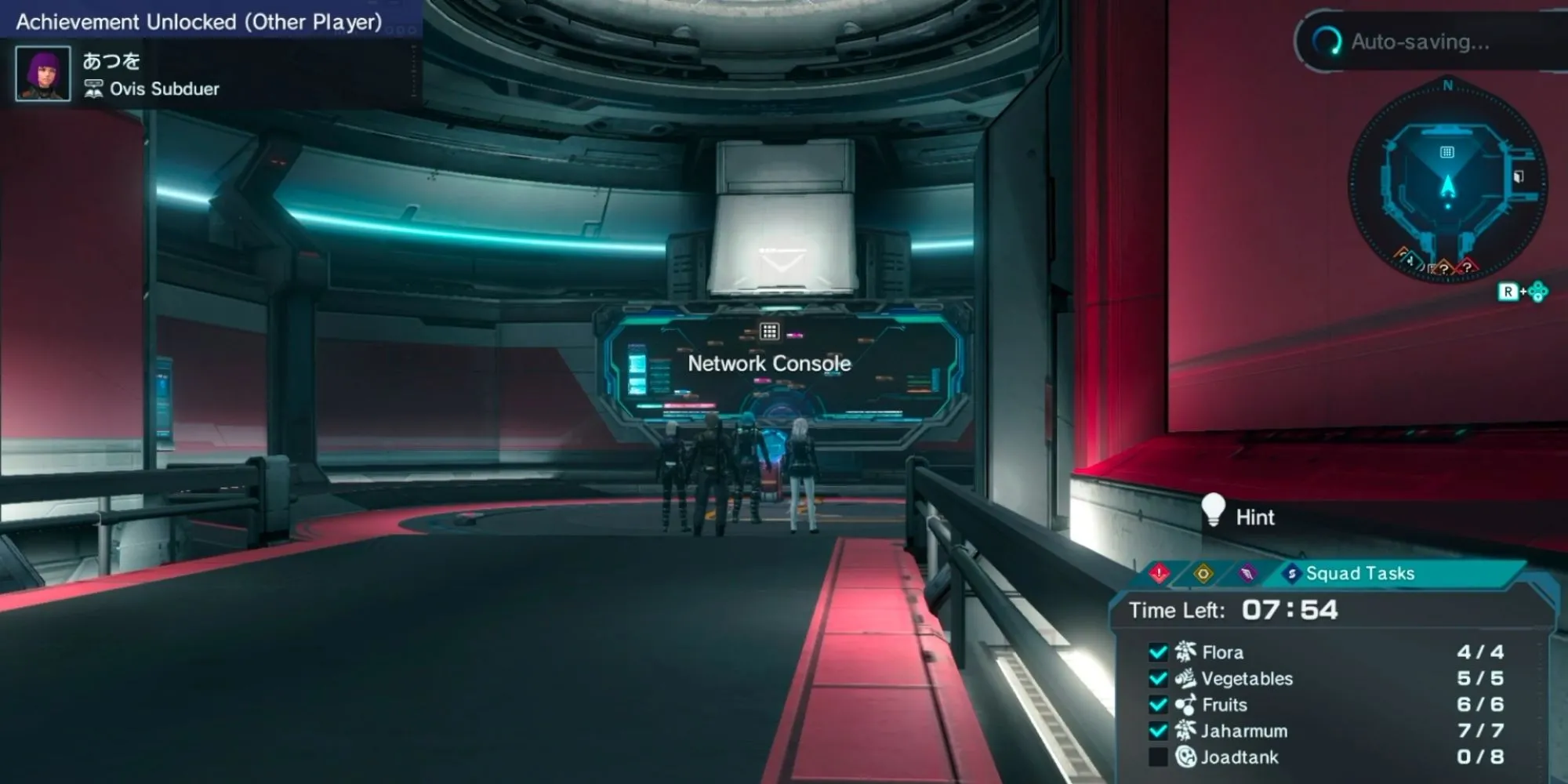 Một đội chơi trực tuyến trong Xenoblade Chronicles X DE chuẩn bị làm nhiệm vụ