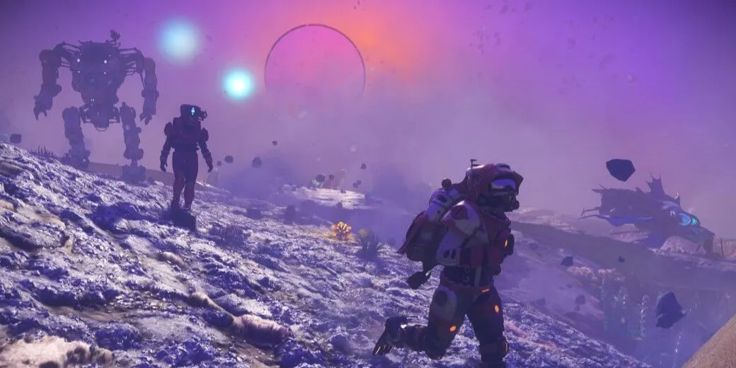 Một hành tinh khí khổng lồ hùng vĩ trong vũ trụ bao la của No Man's Sky, mời gọi khám phá