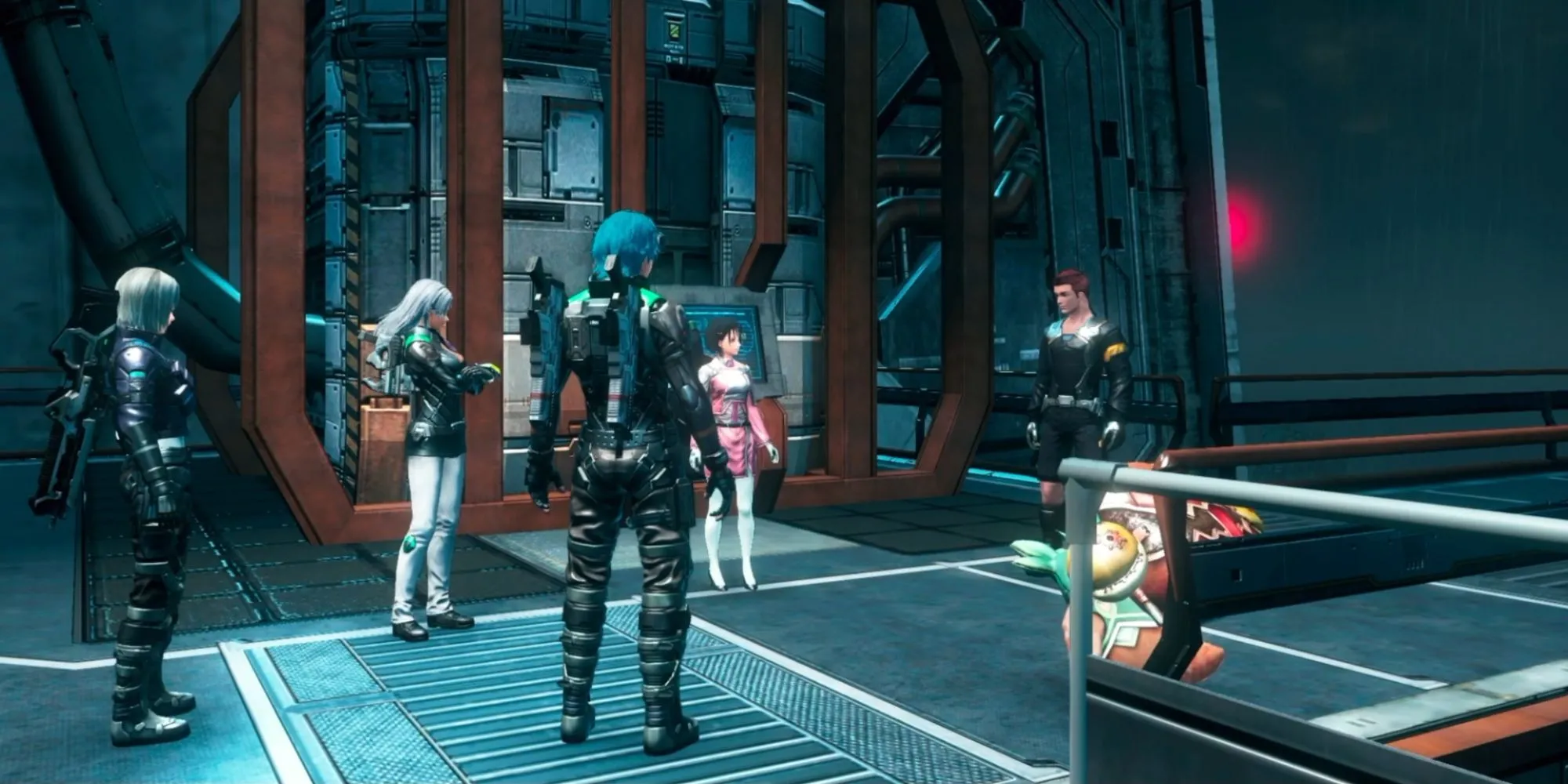 Một phân cảnh nhiệm vụ Affinity Mission trong Xenoblade Chronicles X, nơi các nhân vật tương tác và phát triển câu chuyện