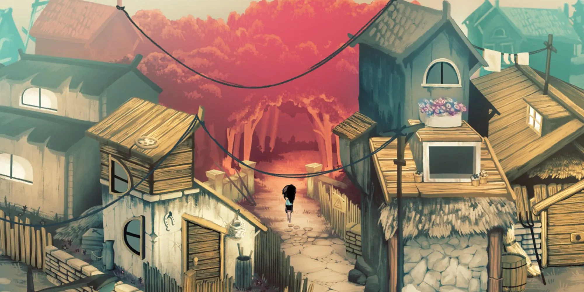 Ngôi làng kỳ bí và đầy màu sắc trong game Children of Silentown