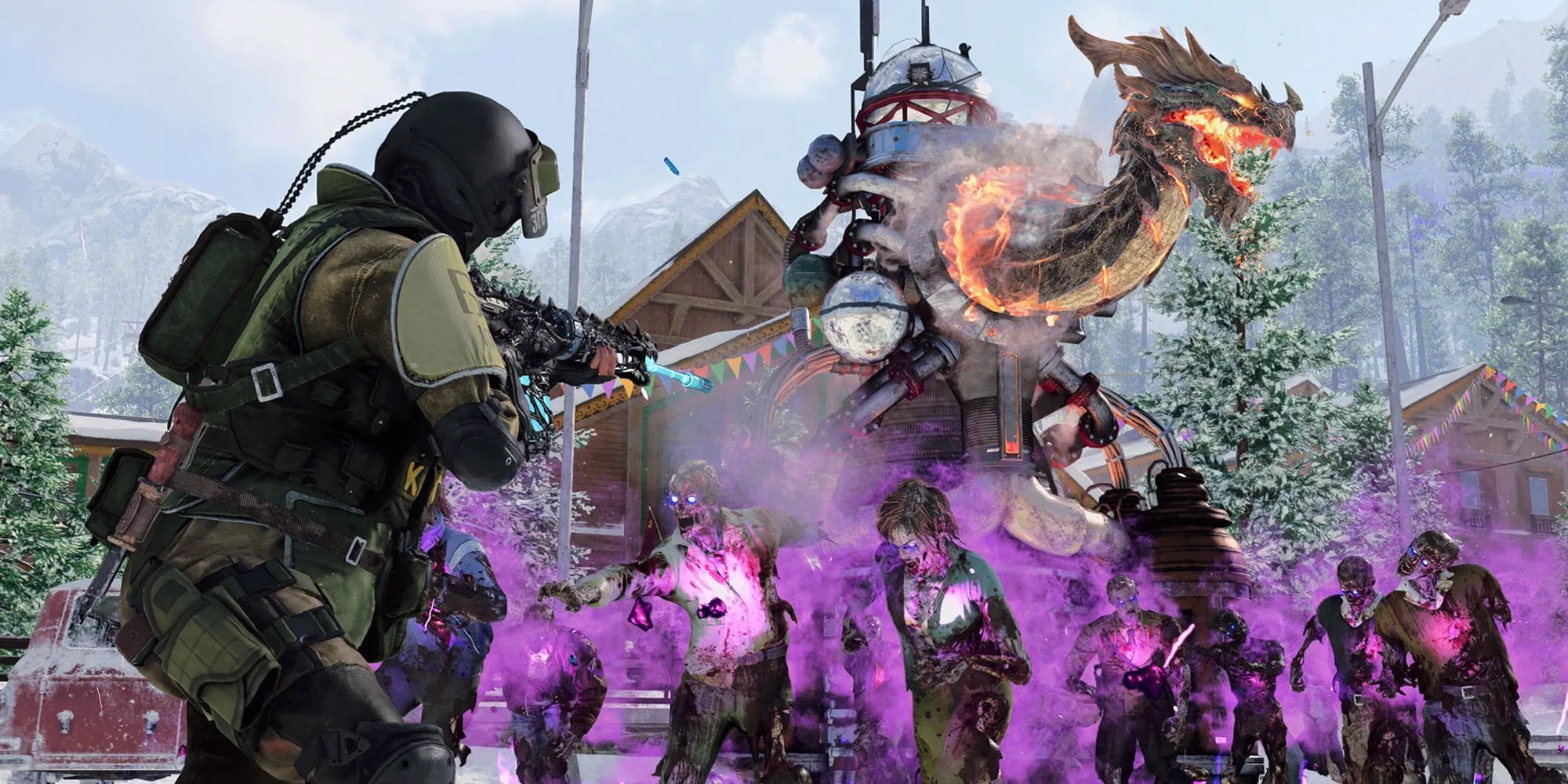 Người chơi chiến đấu với bầy zombie trong chế độ Zombies của Call of Duty Black Ops Cold War