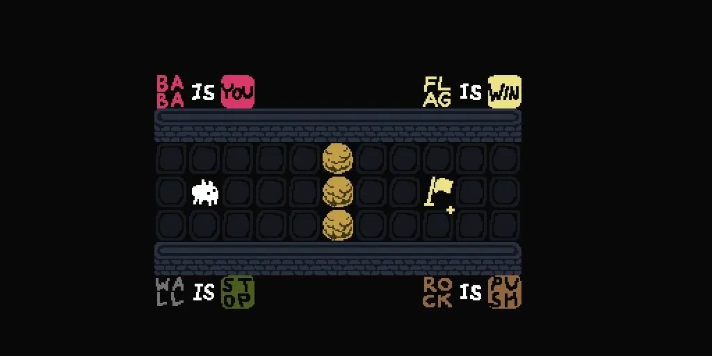 Nhân vật Baba trong game giải đố Baba is You trên nền tảng di động