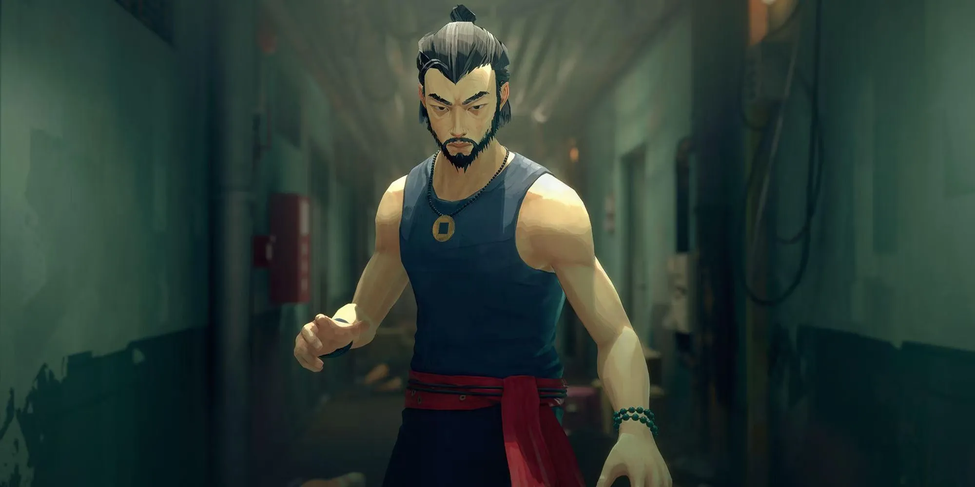 Nhân vật chính Sifu trong tư thế sẵn sàng chiến đấu đậm chất kungfu