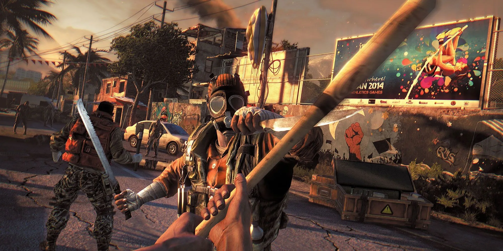 Nhan vat Dying Light parkour tren mai nha thanh pho Harran hoang tan