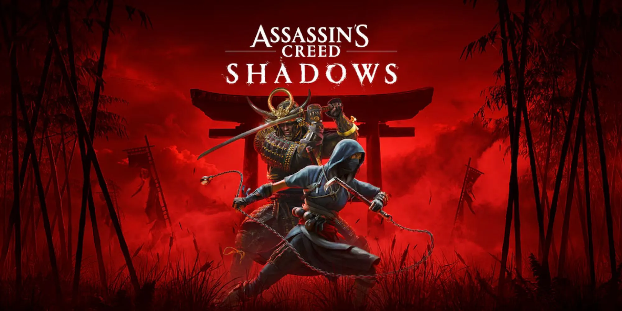 Nhân vật Naoe trong Assassin's Creed Shadows đứng giữa khung cảnh Nhật Bản cổ kính