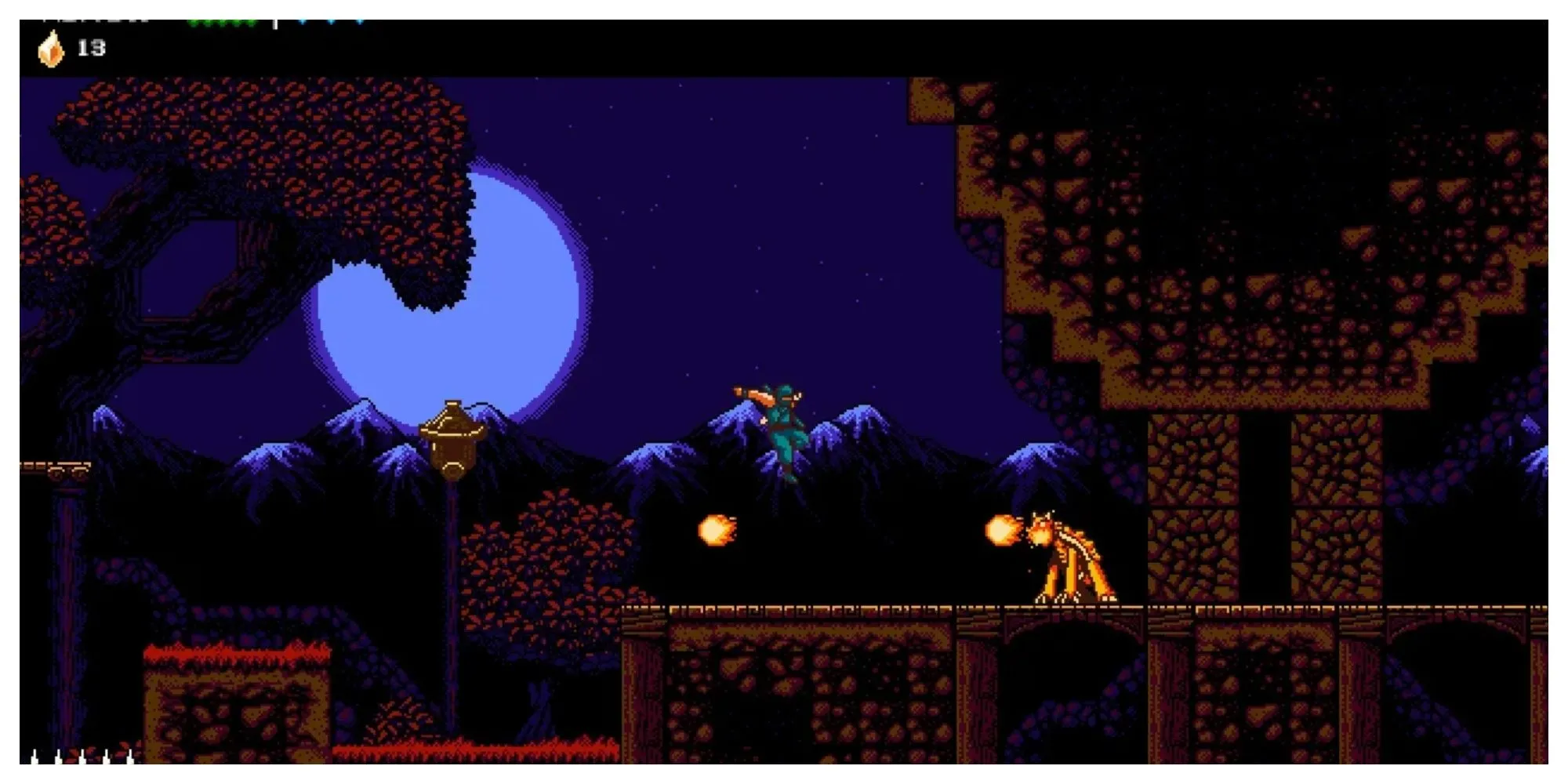 Nhân vật Ninja trong The Messenger với đồ họa pixel art đặc trưng