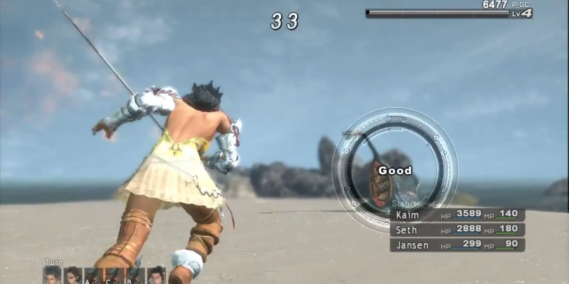 Nhân vật Seth tung chiêu tấn công quái vật trong Lost Odyssey Xbox 360