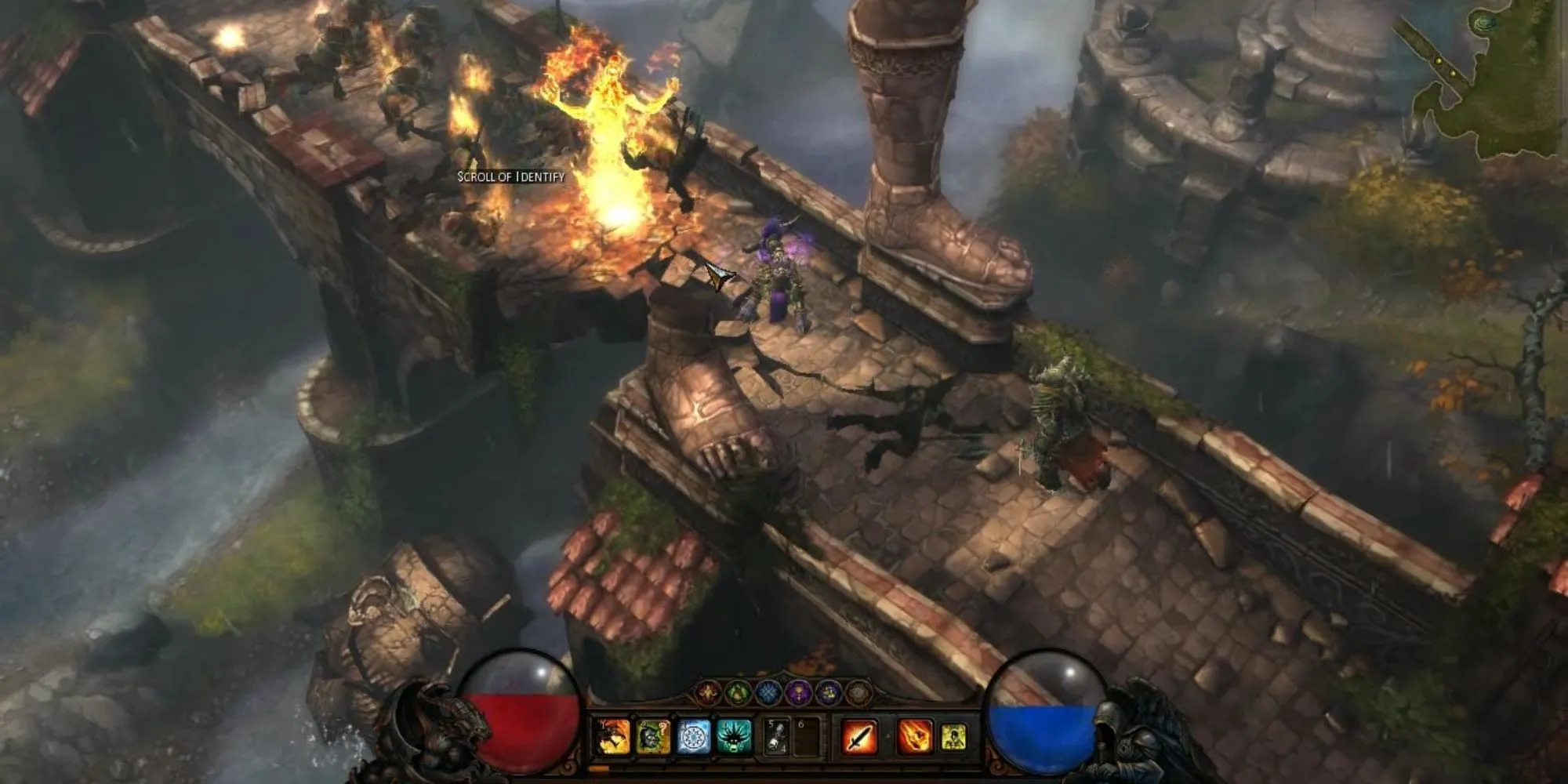 Pha hành động chặt chém mãn nhãn trong Diablo 3 với nhân vật đang tiêu diệt quái vật