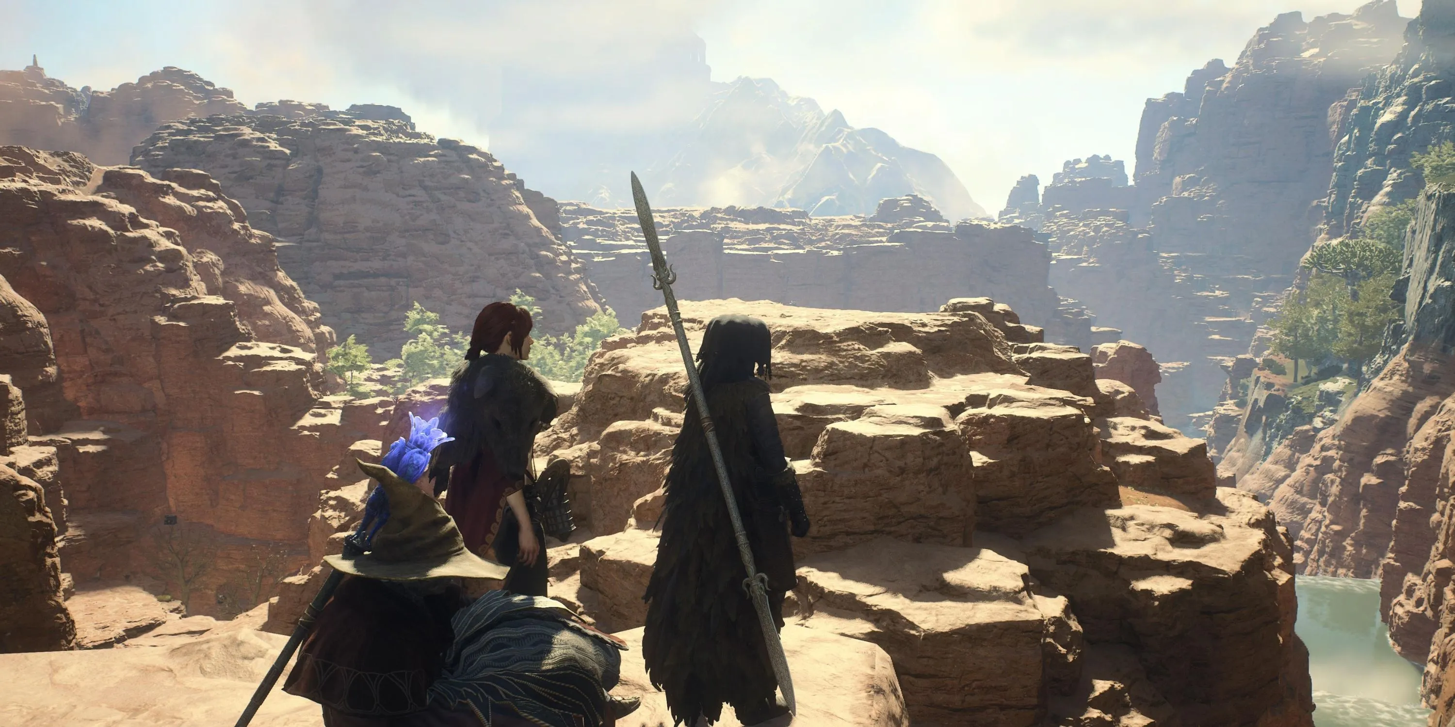 Phong cảnh vùng đất Battahl trong Dragon's Dogma 2, có thể có hình ảnh con rồng