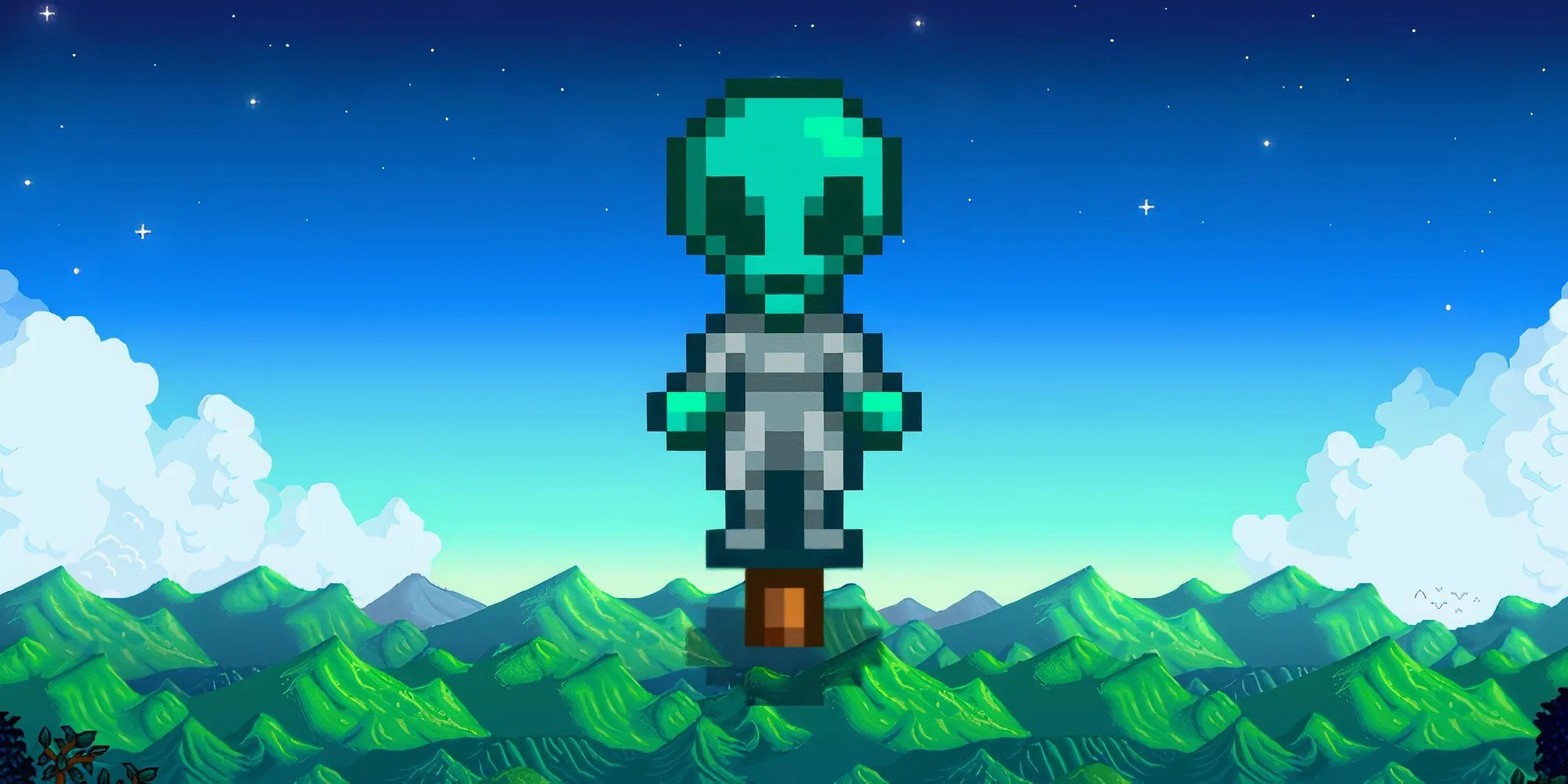Rarecrow số 3 (Bù nhìn người ngoài hành tinh) có thể mua tại Sòng bạc Stardew Valley