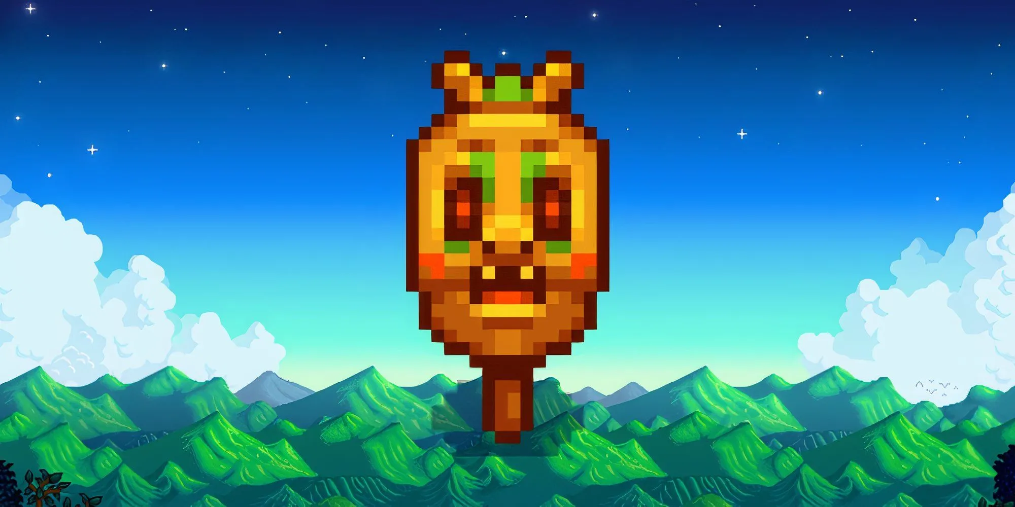 Rarecrow số 8 (Bù nhìn phù thủy) nhận được từ Bảo tàng trong Stardew Valley