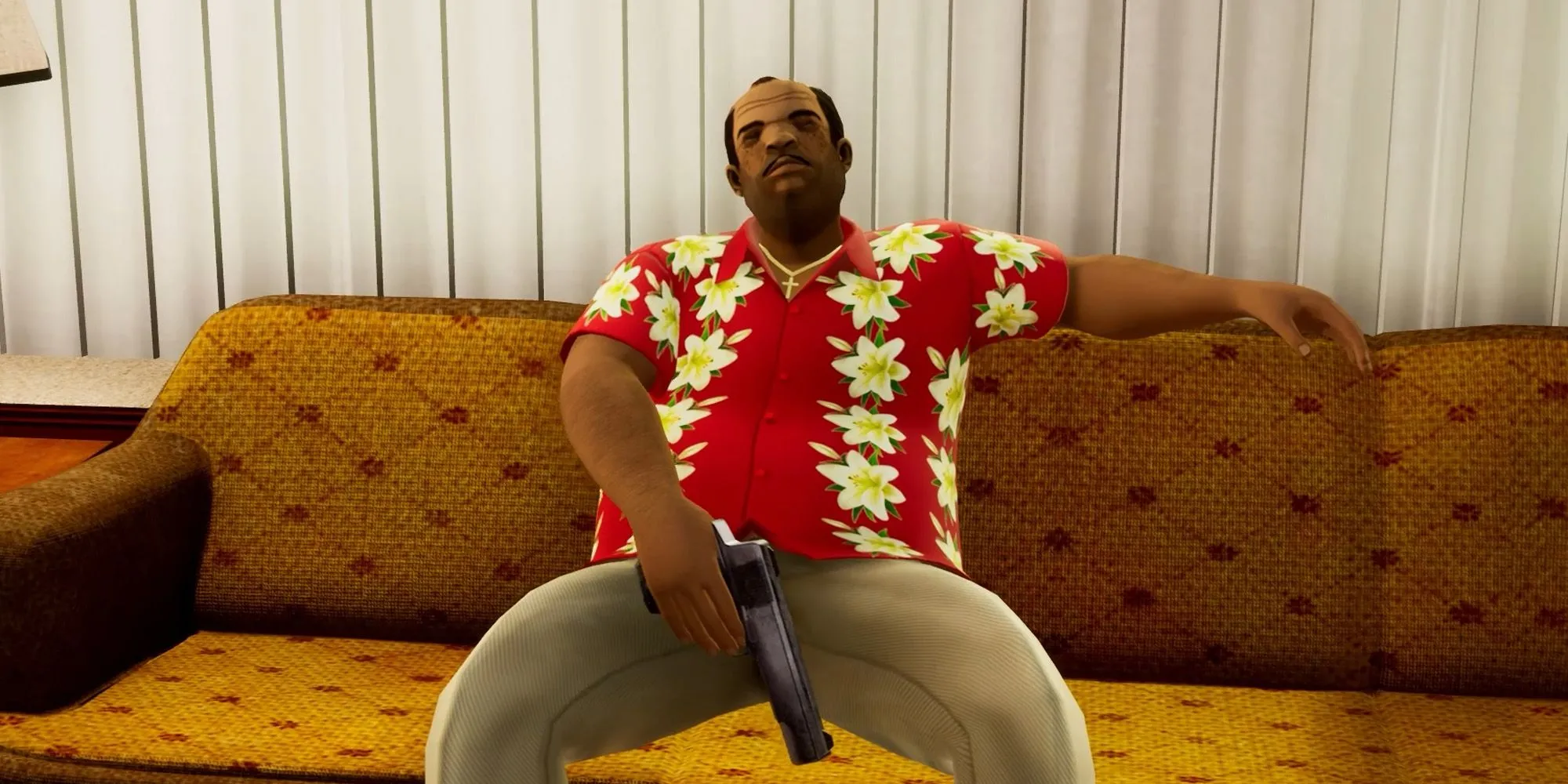 Ricardo Diaz - trùm mafia GTA Vice City với vẻ mặt cau có