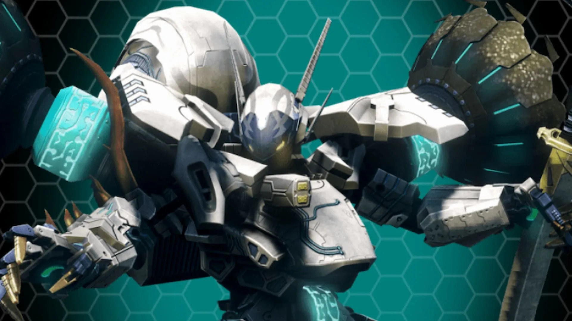 Skell cơ khí màu đỏ bay lượn trên địa hình núi đá trong Xenoblade Chronicles X Definitive Edition