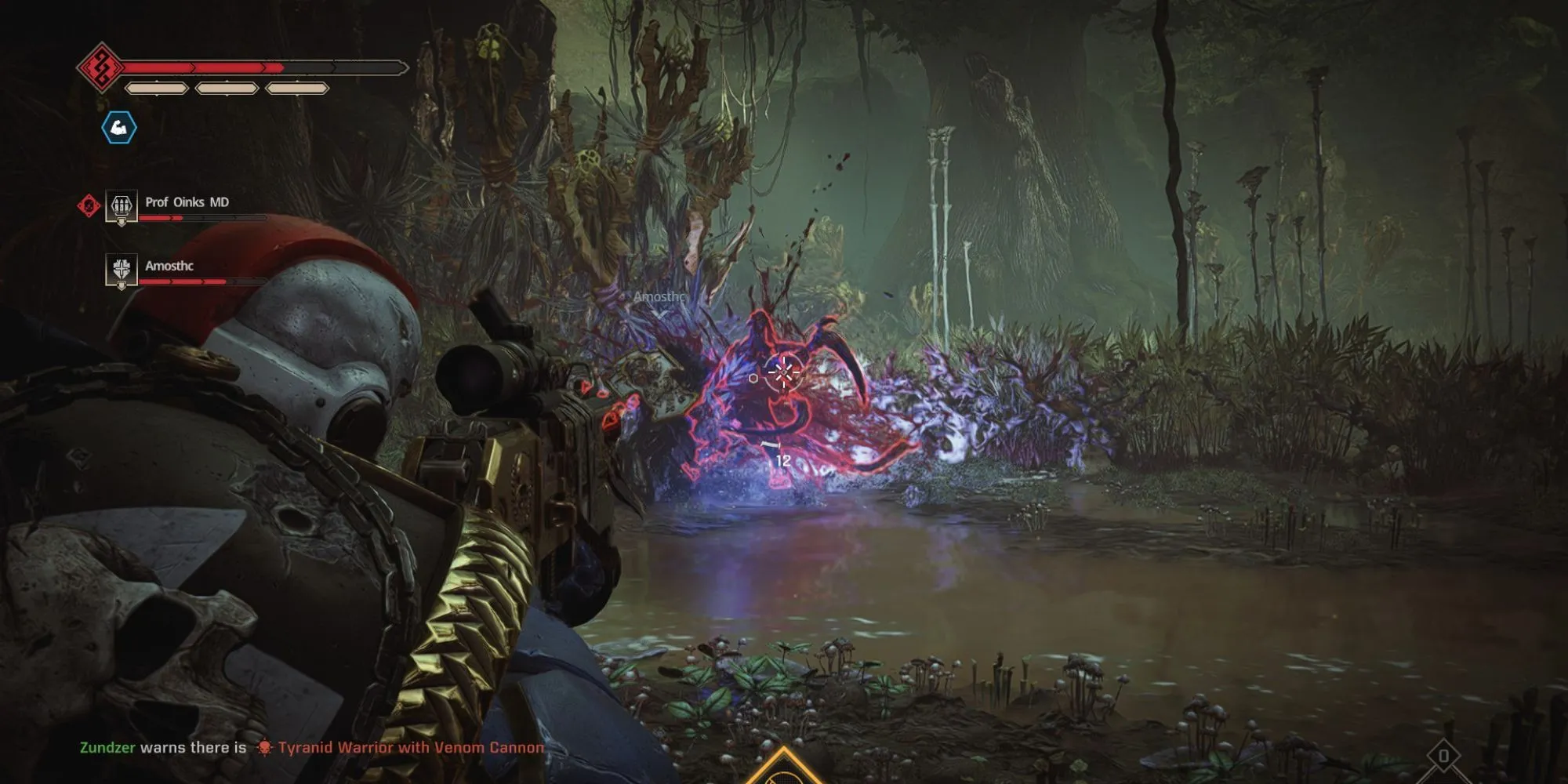Space Marine dũng mãnh dùng chainsword càn quét lũ Tyranid trong Warhammer 40K Space Marine 2