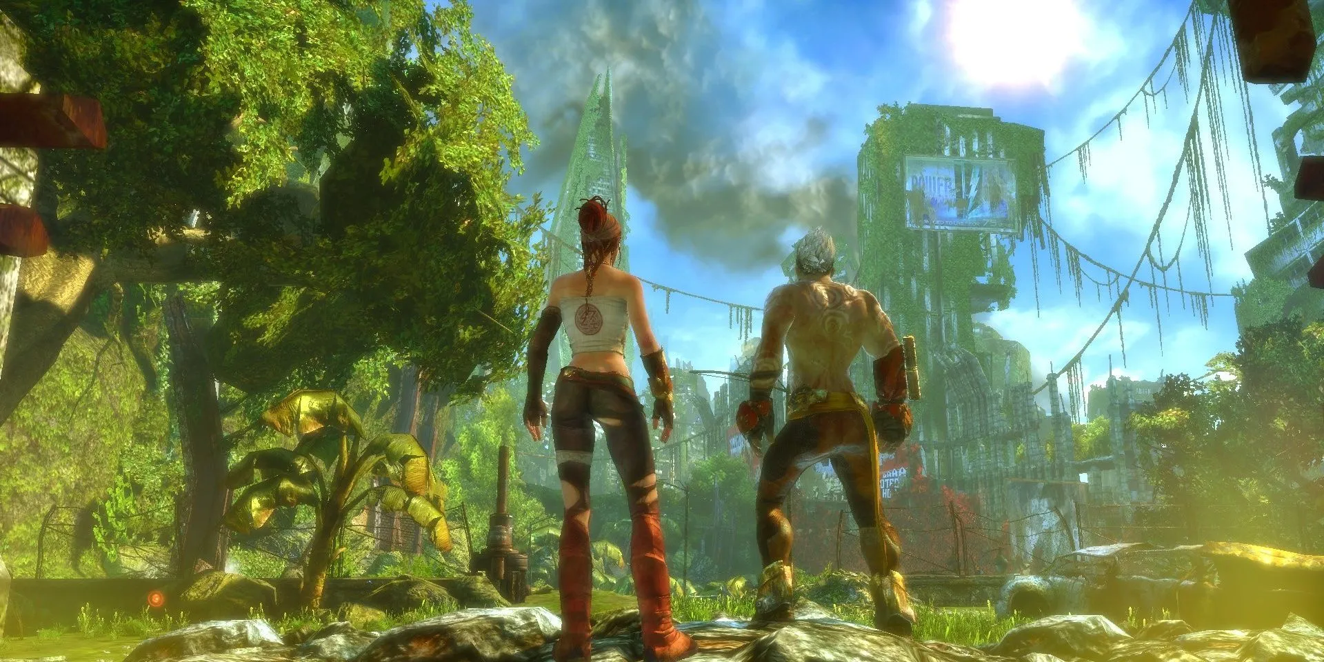 Trip và Monkey trong bối cảnh game Enslaved: Odyssey to the West