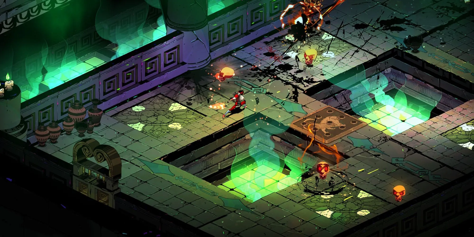 Zagreus chiến đấu với kẻ thù trong Hades