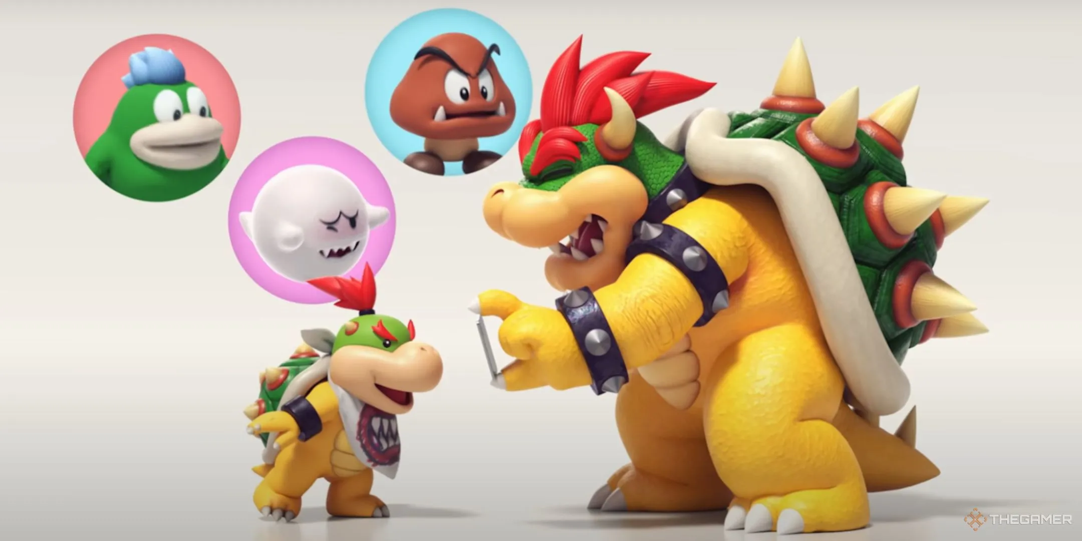 Bowser và Baby Bowser thể hiện sự chấp thuận khi thêm bạn bè trên Nintendo Switch 2 GameChat