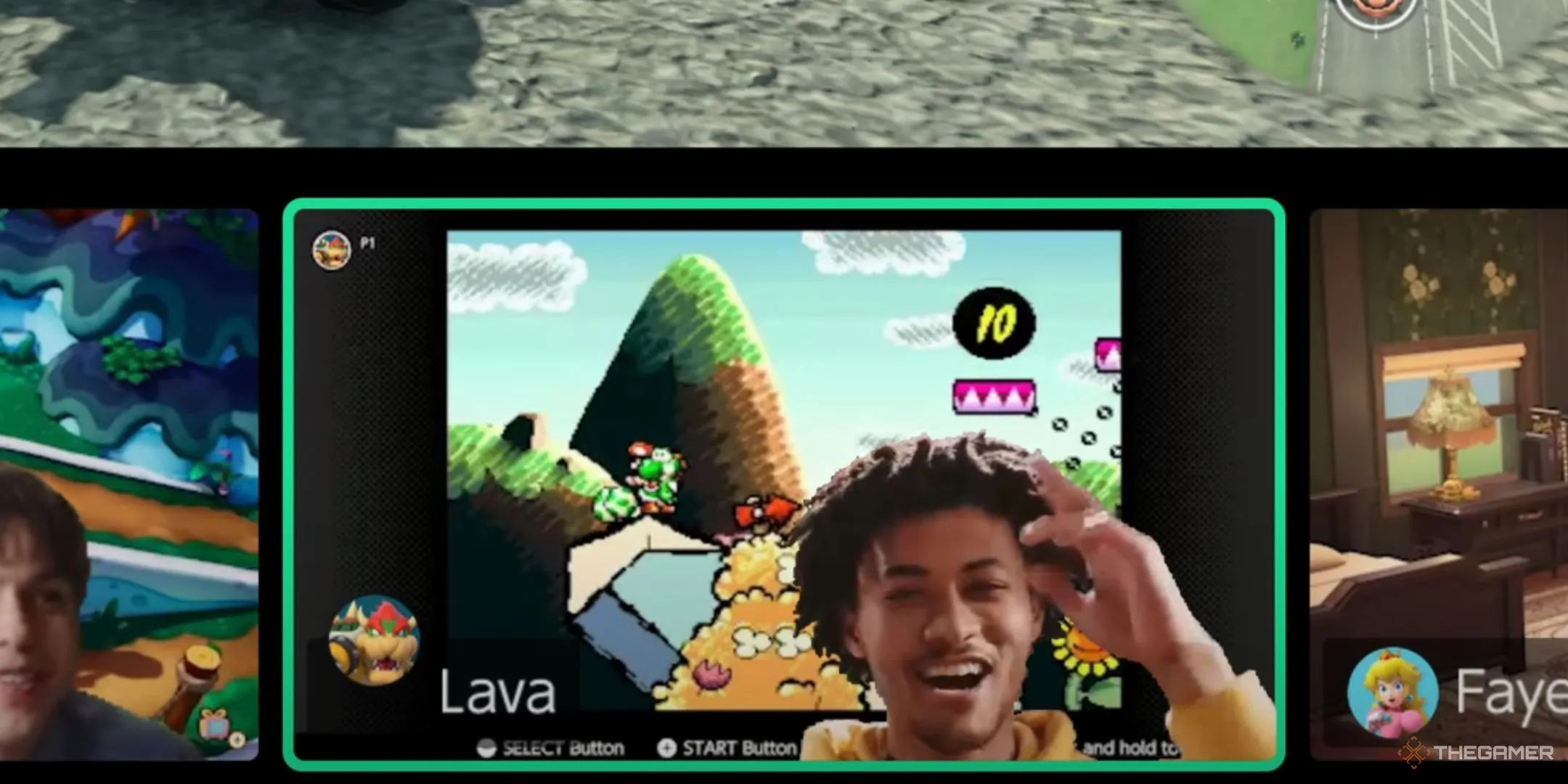 Cận cảnh người dùng đang sử dụng tính năng video chat GameChat trên Nintendo Switch 2