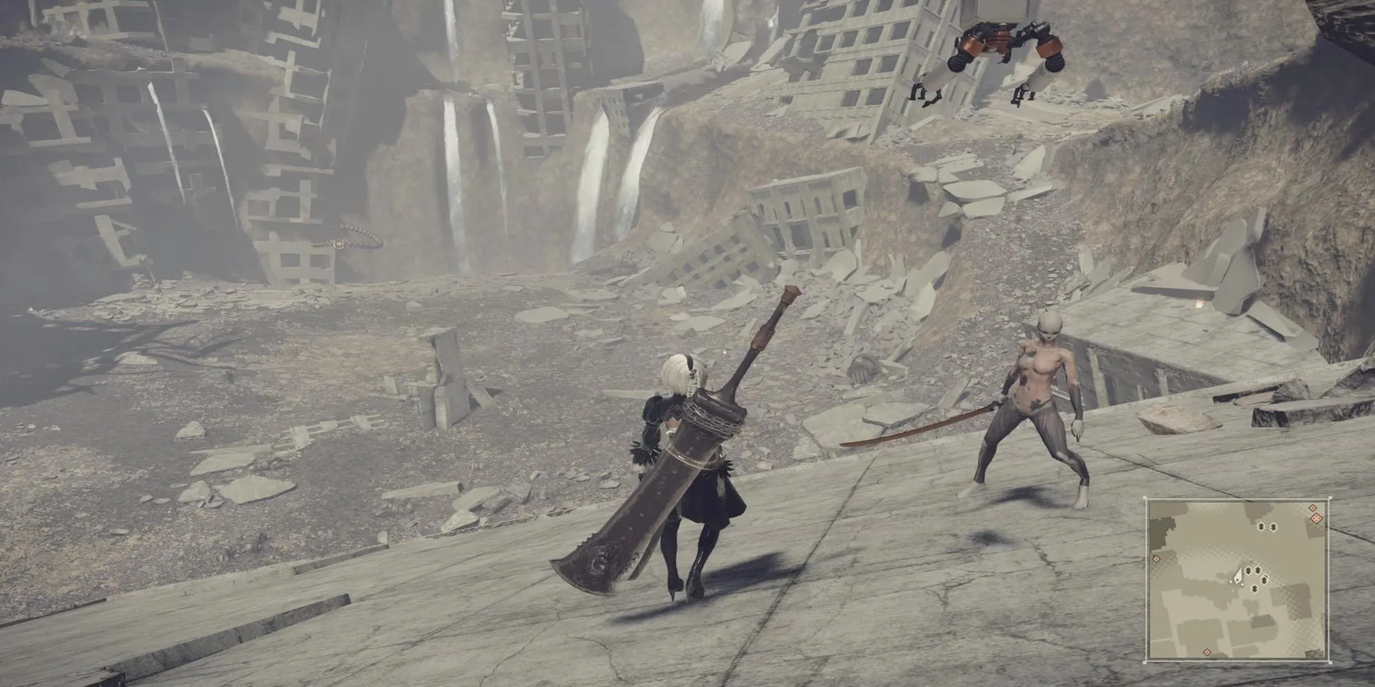 Alt: Một Android được sửa chữa xuất hiện trong game NieR: Automata