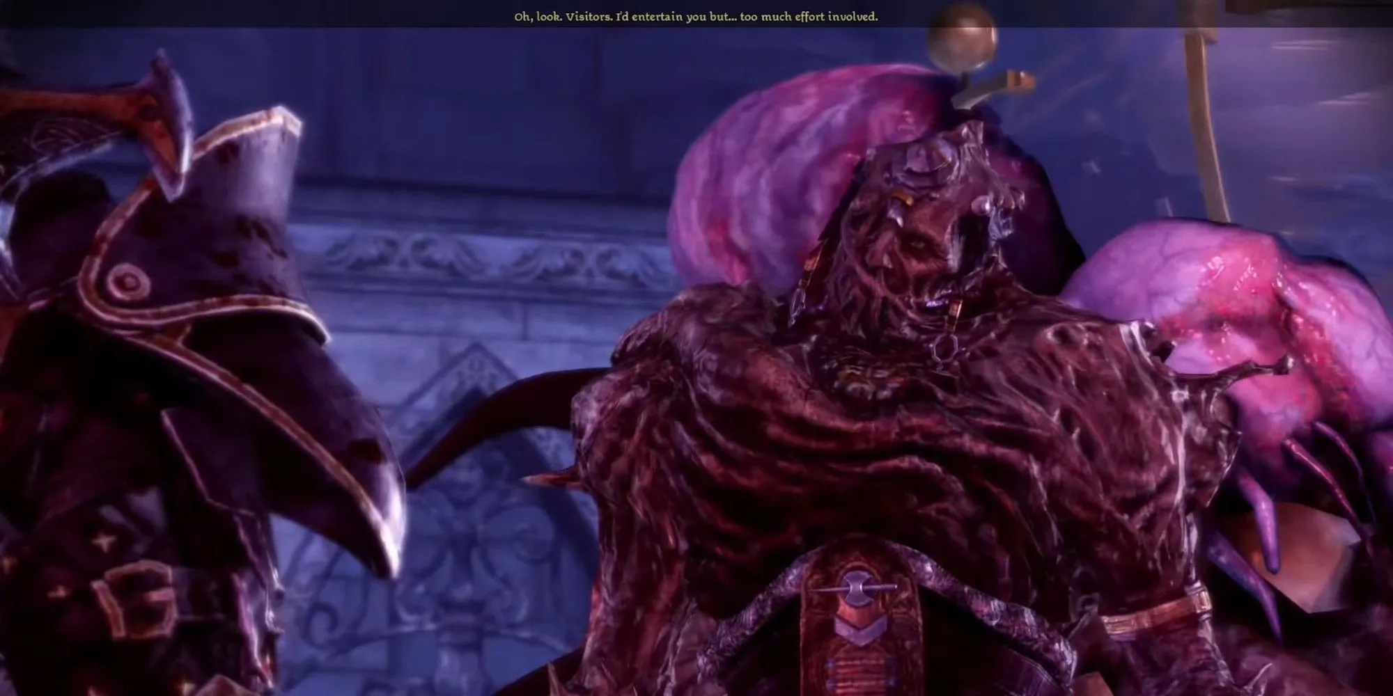 Alt: Nhân vật chính bị mắc kẹt trong khu vực The Fade trong Dragon Age: Origins, cảnh Lost in Dreams Sloth