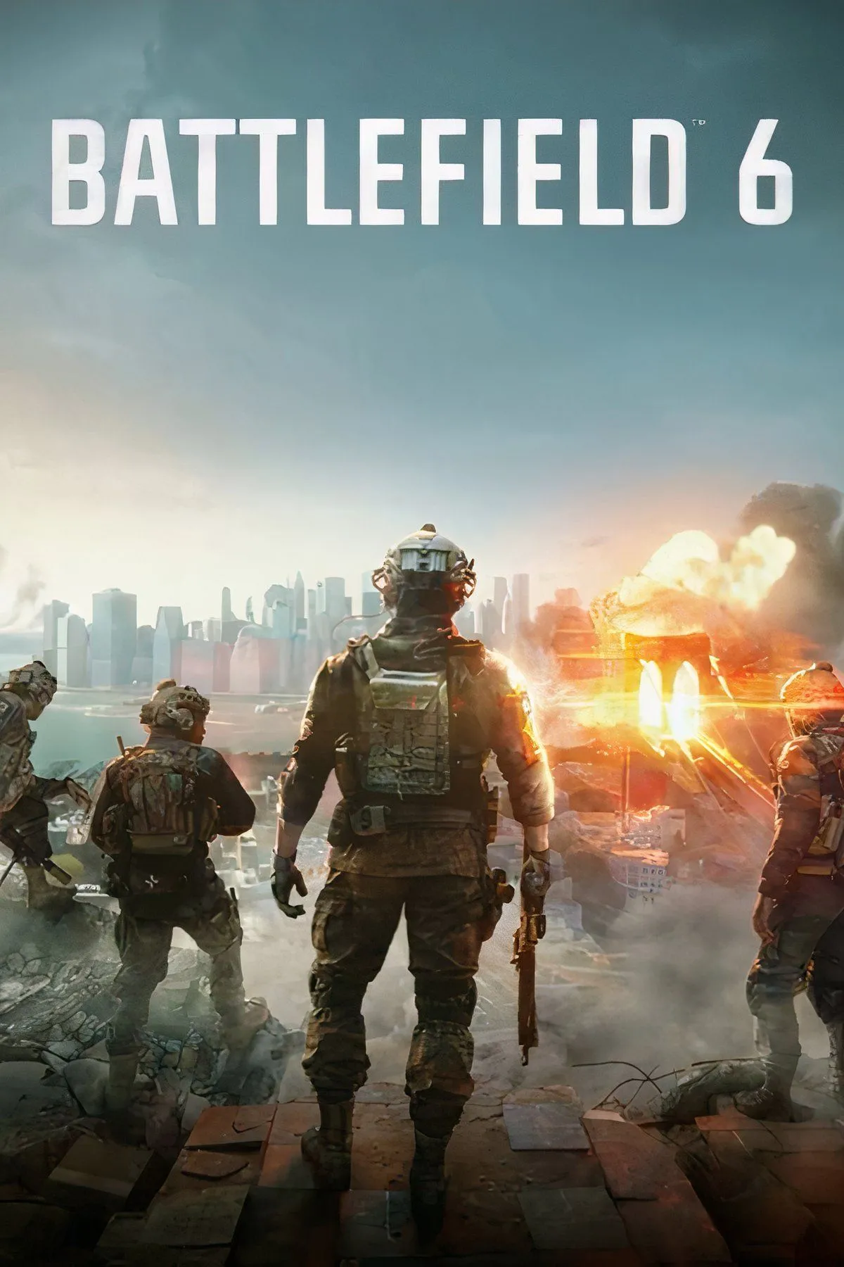 Ảnh bìa chính thức của Battlefield 6, thể hiện phong cách đồ họa và chủ đề game