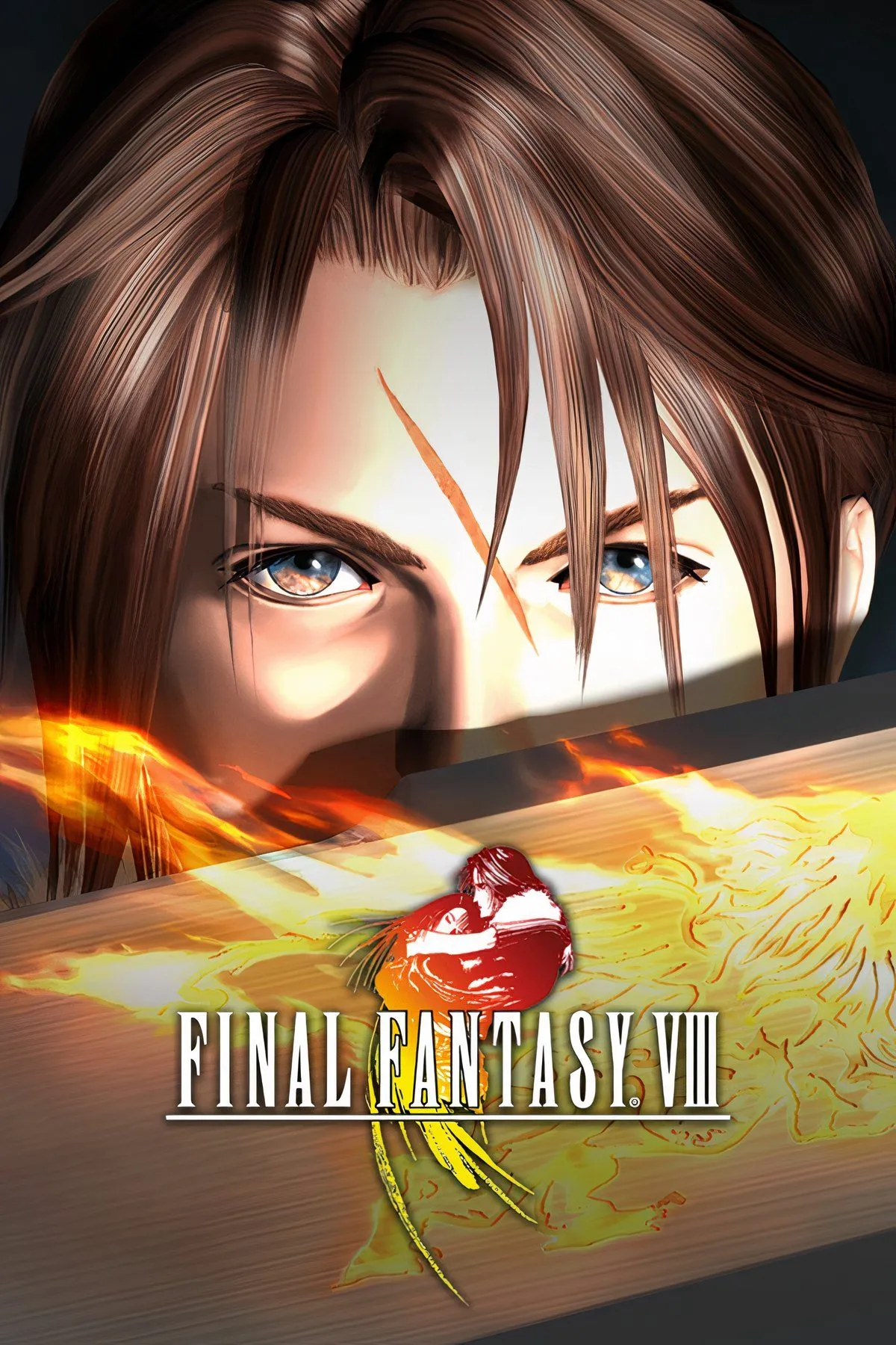 Bìa game Final Fantasy VIII với thành phố Esthar nổi bật