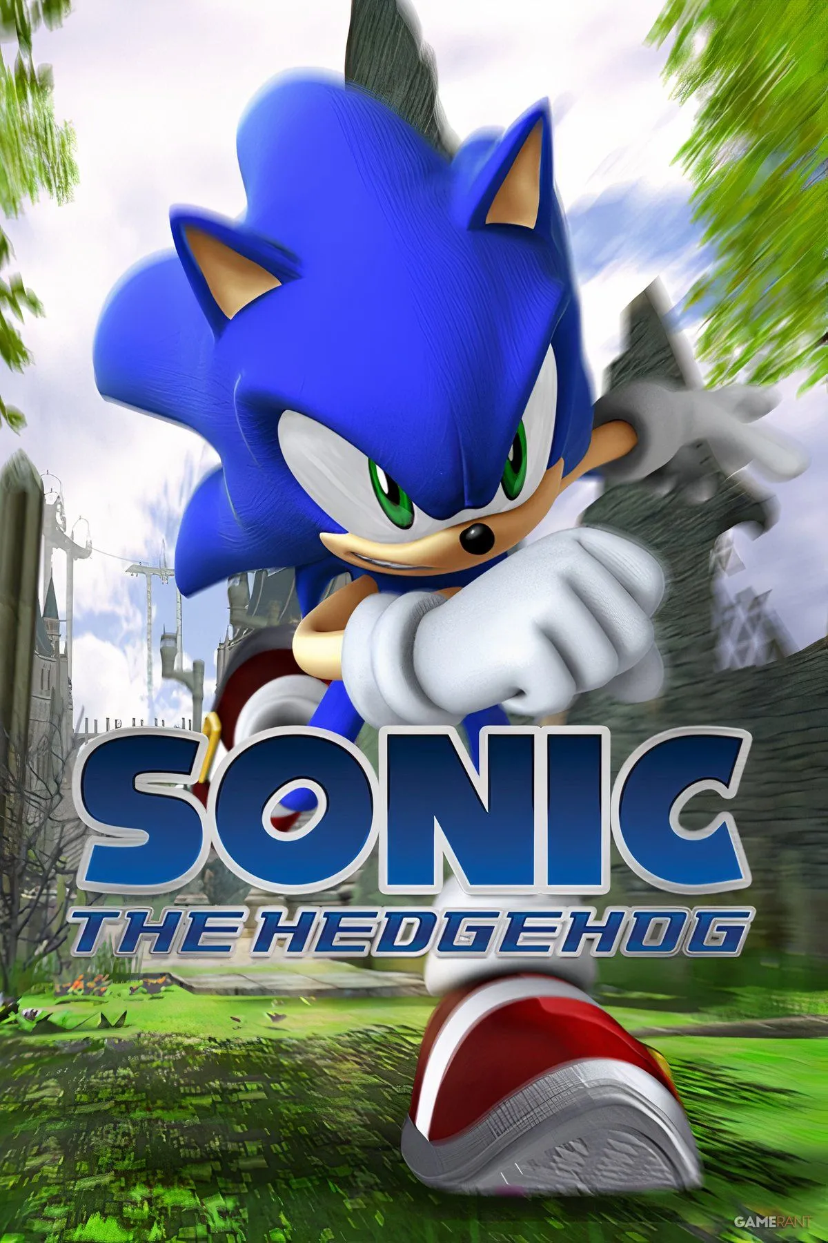 Bìa game Sonic the Hedgehog (2006) với dàn nhân vật chính Sonic, Shadow, và Silver.