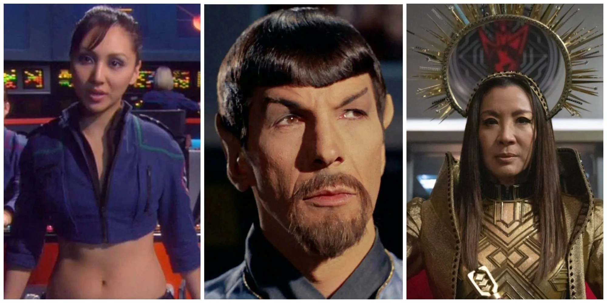 Các phiên bản phản diện biểu tượng trong Vũ trụ Gương Star Trek như Spock râu và Georgiou