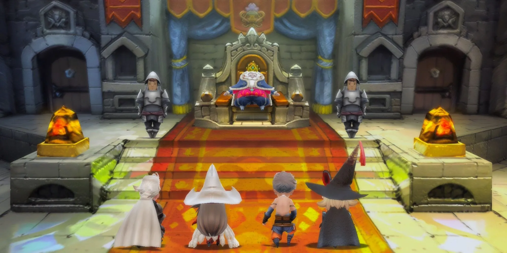 Cảnh cắt trong Bravely Default Flying Fairy HD Remaster, thể hiện đồ họa được nâng cấp